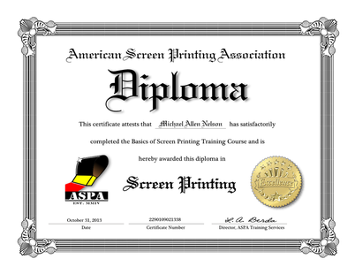 Earn a Diploma in Screen Printing